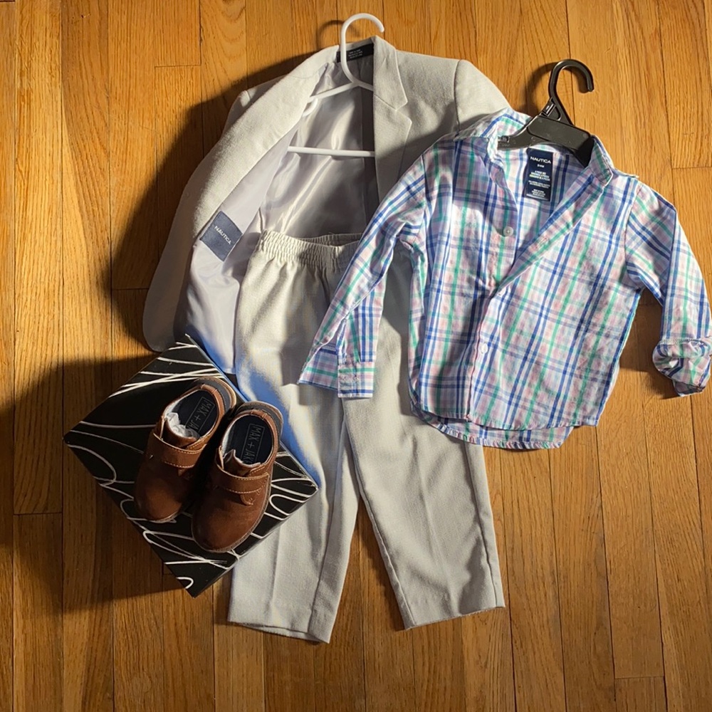 Toddler boy size 24 months suit and shoes